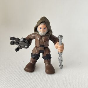 3/$25💙Playskool Star Wars Galactic Heroes Last Jedi Power Up Old Luke Skywalker